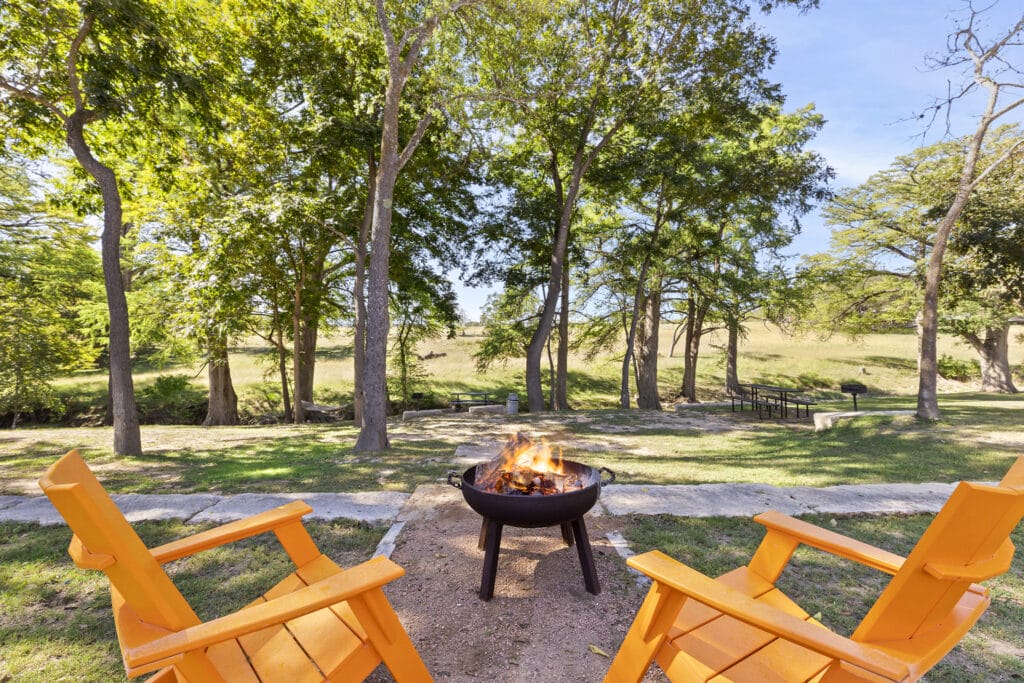 Luxury Glamping at Camp Comfort Fireplace