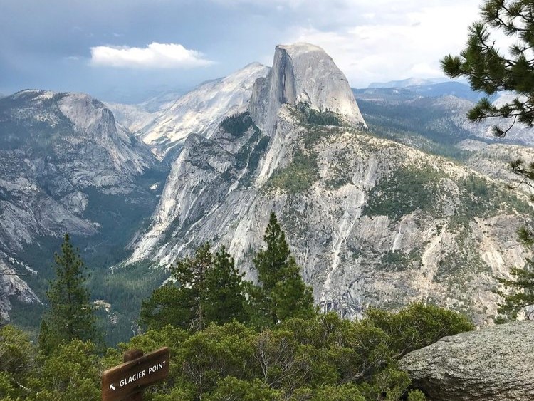 half dome California's sierra nevada mountains