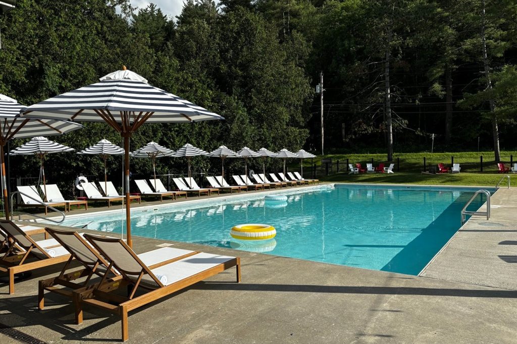 traditional tent, Outbound Stowe Resort Pool