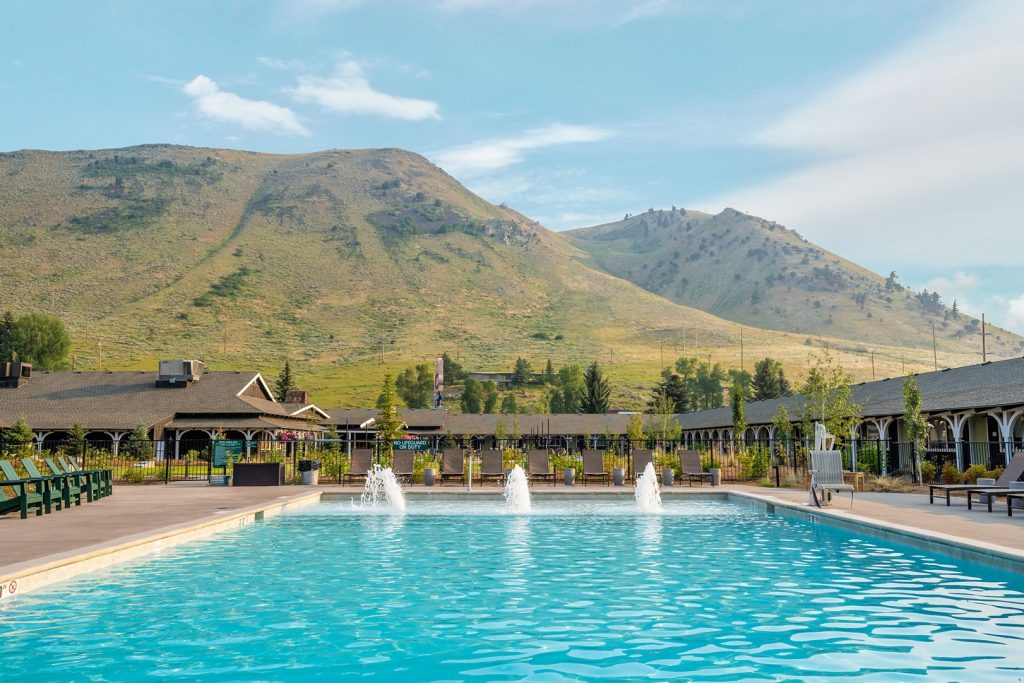 The Virginian Lodge pool; jackson hole family resorts