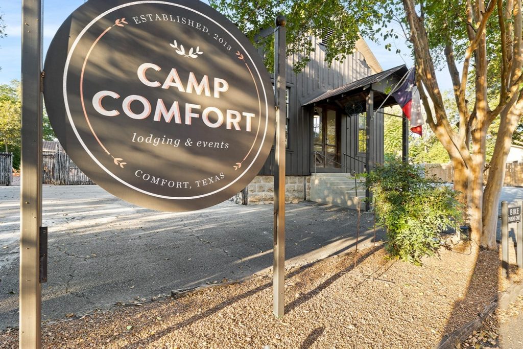 Camp Comfort sign