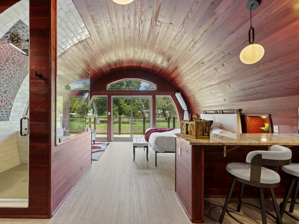 Wine Barrel Cabins Living Area