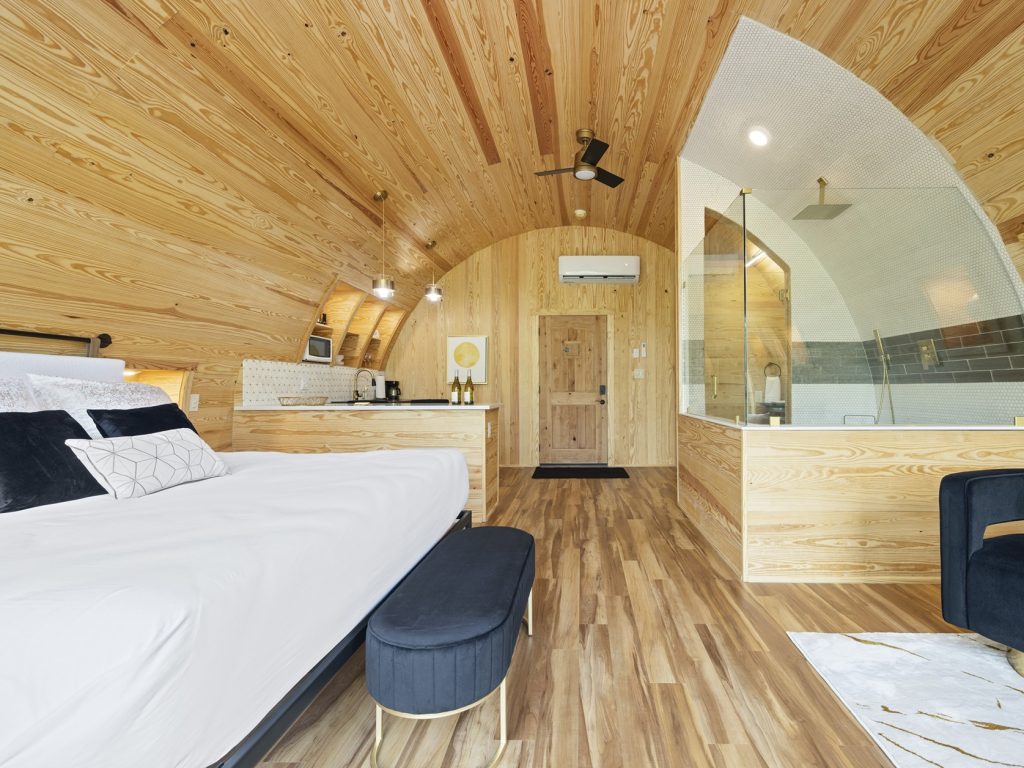 Wine Barrel Cabins Bedroom