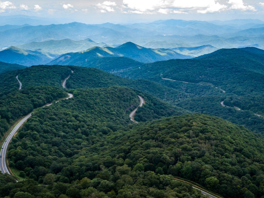 cherohala skyway aerial