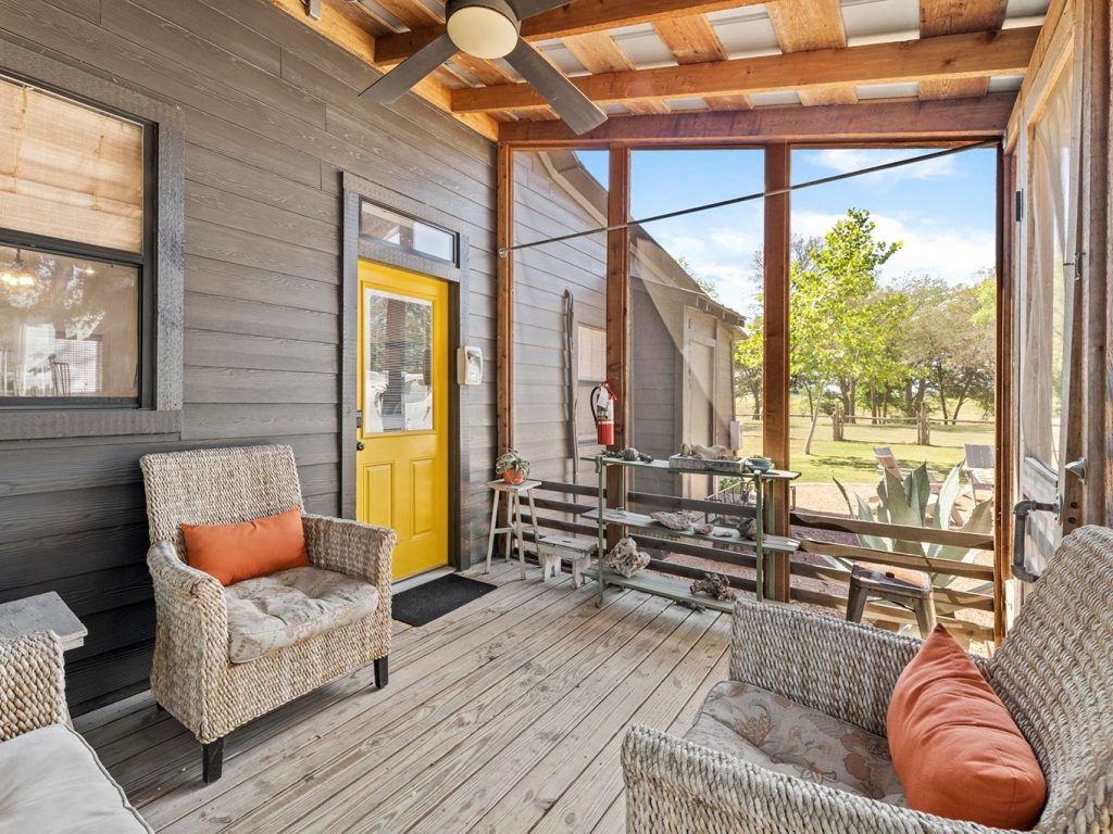 porch at bed and breakfast comfort texas