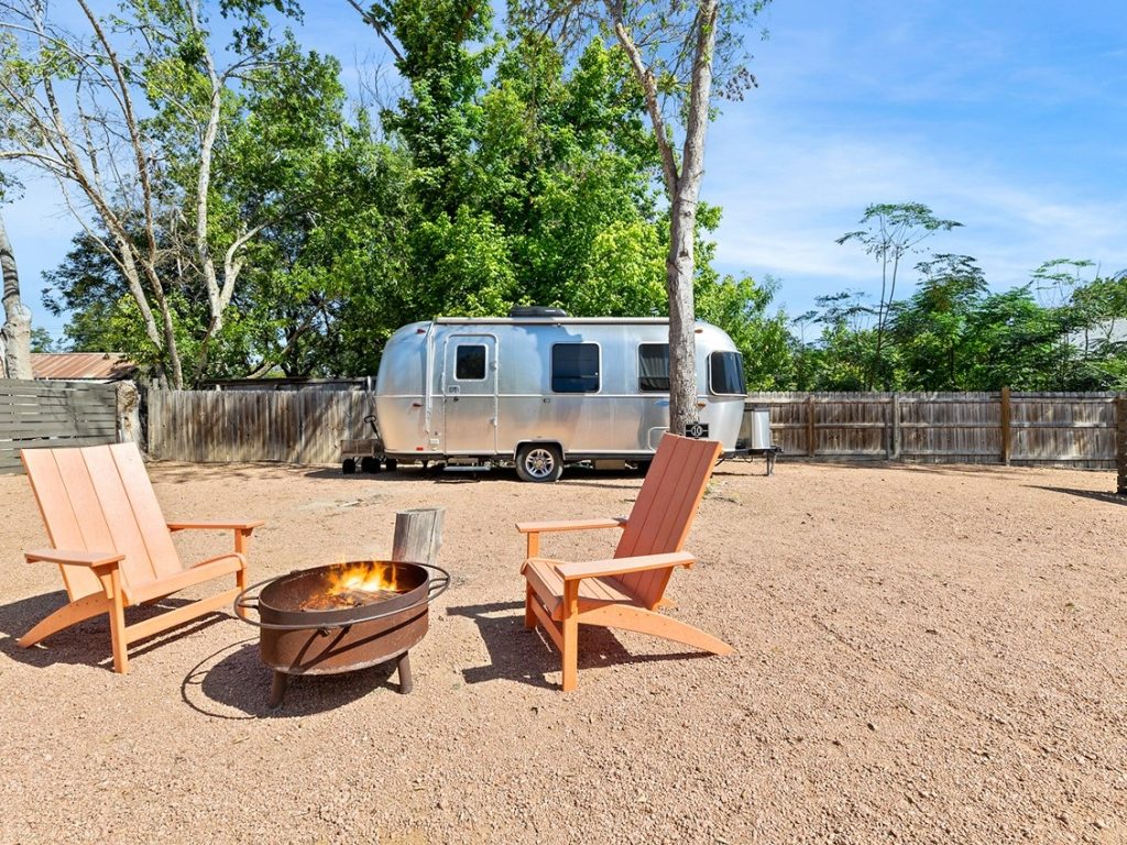 RV and fire pit