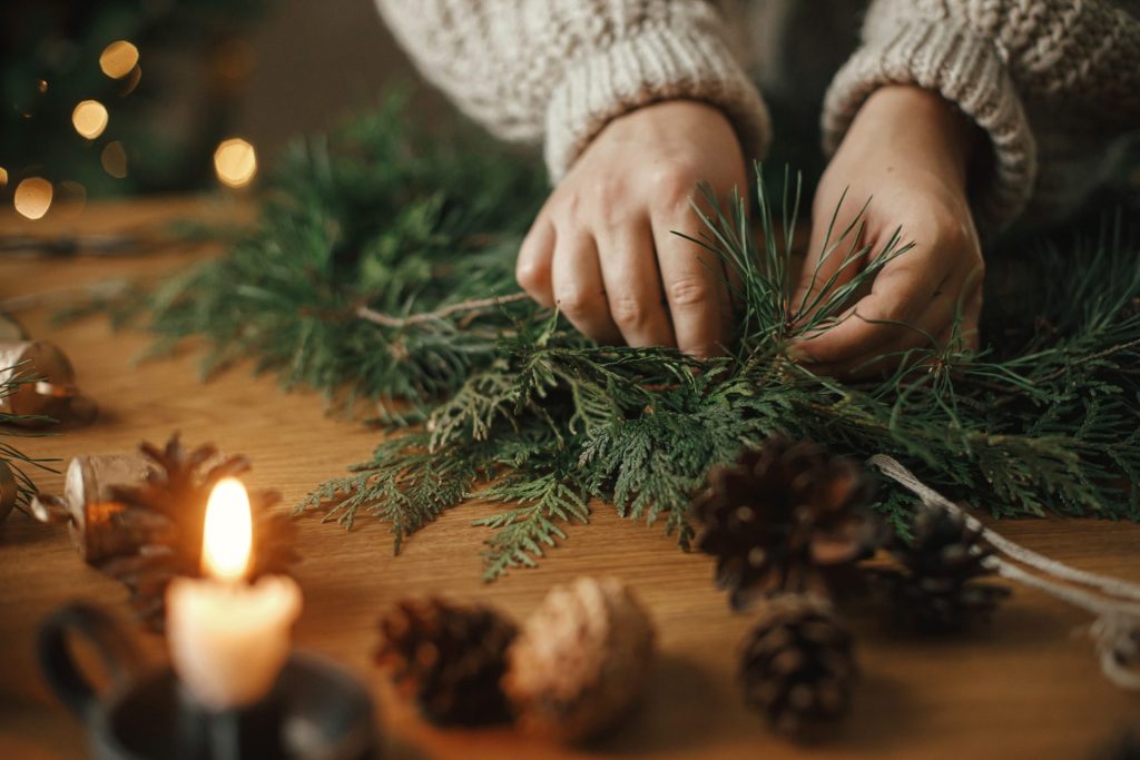 wreath making