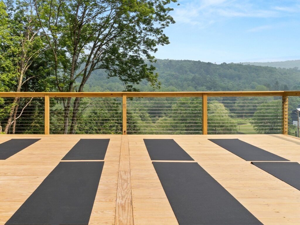 Yoga deck at callicoon hills