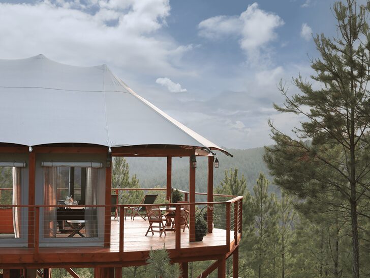 sunset tent; romantic trips for couples