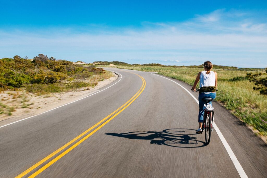 Biking through provincetown