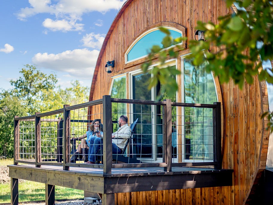 wine barrel patio