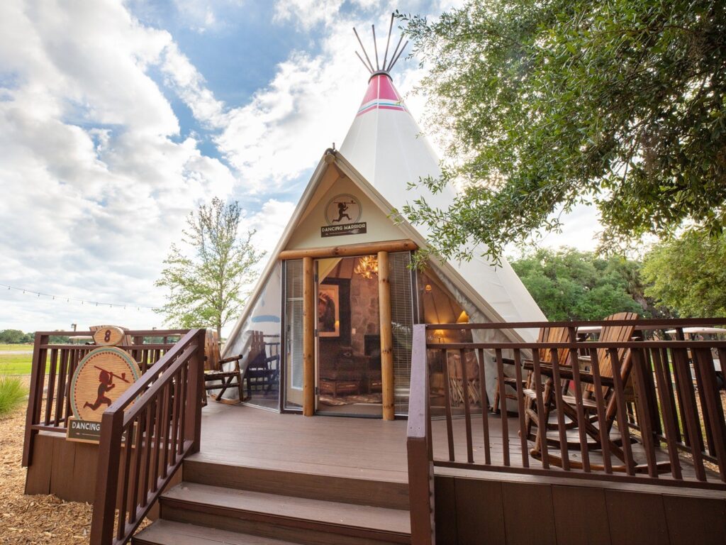 river ranch teepee; two-day vacation ideas